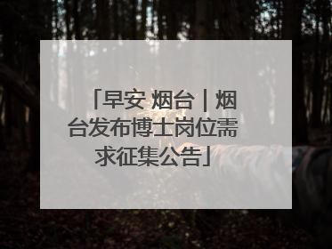 早安 烟台｜烟台发布博士岗位需求征集公告