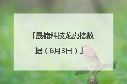 晟楠科技龙虎榜数据（6月3日）