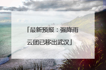 最新预报：强降雨云团已移出武汉