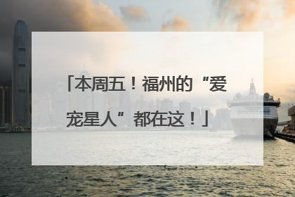 本周五！福州的“爱宠星人”都在这！