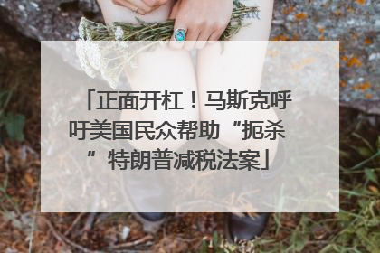 正面开杠！马斯克呼吁美国民众帮助“扼杀”特朗普减税法案