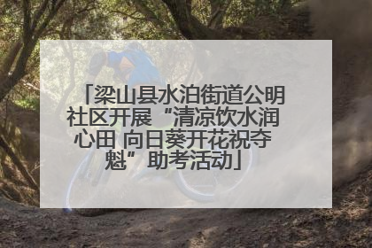 梁山县水泊街道公明社区开展“清凉饮水润心田 向日葵开花祝夺魁”助考活动