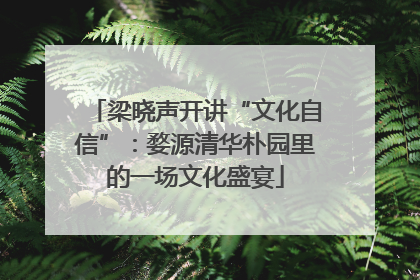 梁晓声开讲“文化自信”：婺源清华朴园里的一场文化盛宴