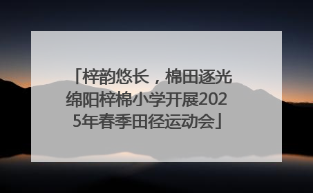 梓韵悠长，棉田逐光 绵阳梓棉小学开展2025年春季田径运动会