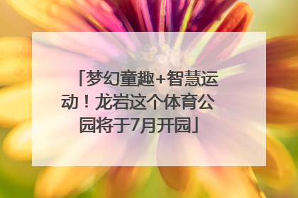 梦幻童趣+智慧运动！龙岩这个体育公园将于7月开园
