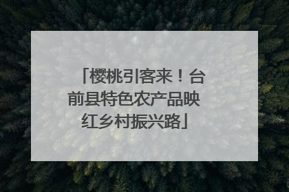 樱桃引客来！台前县特色农产品映红乡村振兴路