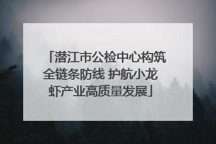 潜江市公检中心构筑全链条防线 护航小龙虾产业高质量发展