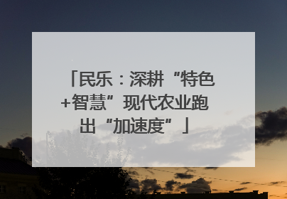 民乐：深耕“特色+智慧”现代农业跑出“加速度”