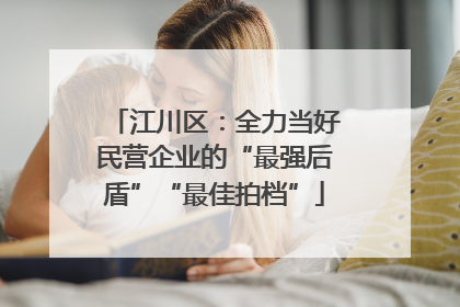 江川区：全力当好民营企业的“最强后盾”“最佳拍档”