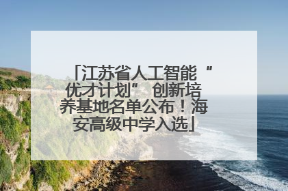 江苏省人工智能“优才计划” 创新培养基地名单公布！海安高级中学入选