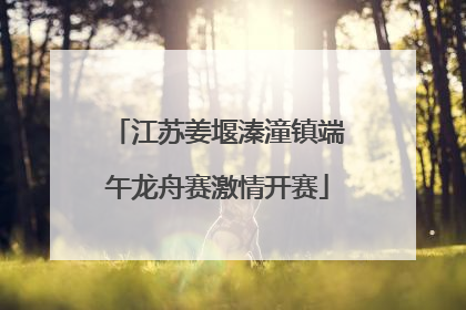 江苏姜堰溱潼镇端午龙舟赛激情开赛