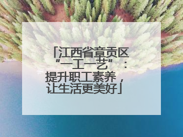 江西省章贡区“一工一艺”：提升职工素养，让生活更美好