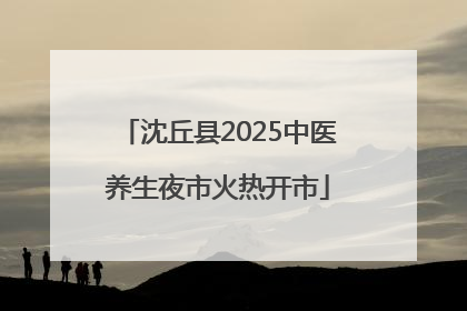 沈丘县2025中医养生夜市火热开市