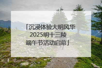 沉浸体验大明风华 2025明十三陵端午节活动启幕
