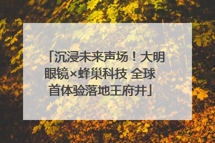 沉浸未来声场！大明眼镜×蜂巢科技 全球首体验落地王府井