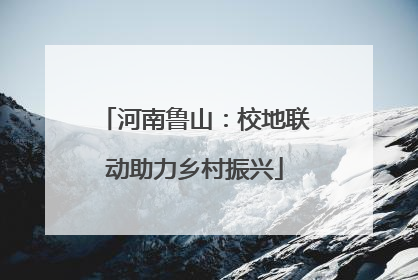 河南鲁山：校地联动助力乡村振兴