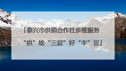 泰兴市供销合作社多维服务 “供”绘“三夏”好“丰”景