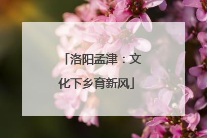 洛阳孟津：文化下乡育新风