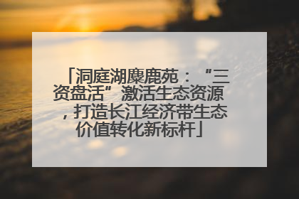 洞庭湖麋鹿苑：“三资盘活”激活生态资源，打造长江经济带生态价值转化新标杆