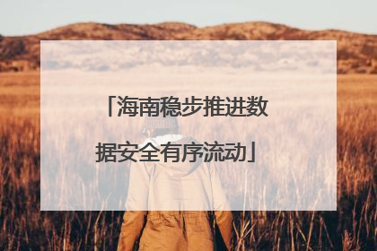 海南稳步推进数据安全有序流动