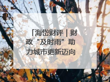 海岱财评｜财政“及时雨”助力城市更新迈向更“新”未来