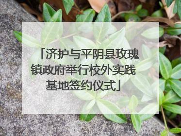 济护与平阴县玫瑰镇政府举行校外实践基地签约仪式