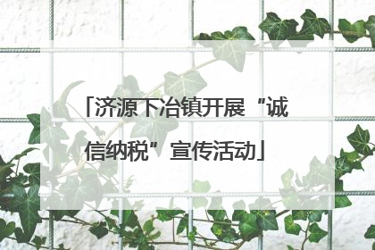 济源下冶镇开展“诚信纳税”宣传活动