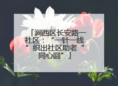 涧西区长安路一社区：“一针一线”织出社区助老“同心圆”