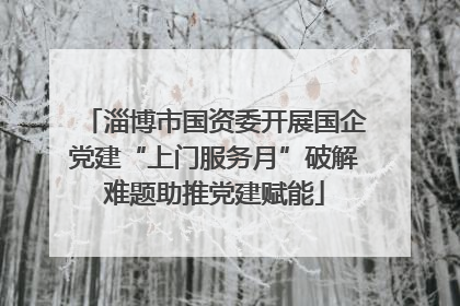 淄博市国资委开展国企党建“上门服务月”破解难题助推党建赋能