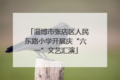 淄博市张店区人民东路小学开展庆“六一”文艺汇演