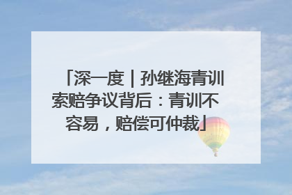 深一度｜孙继海青训索赔争议背后：青训不容易，赔偿可仲裁