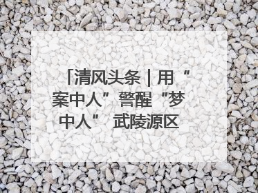 清风头条｜用“案中人”警醒“梦中人” 武陵源区百名干部“零距离”接受警示教育