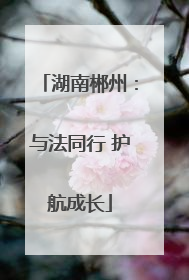 湖南郴州：与法同行 护航成长