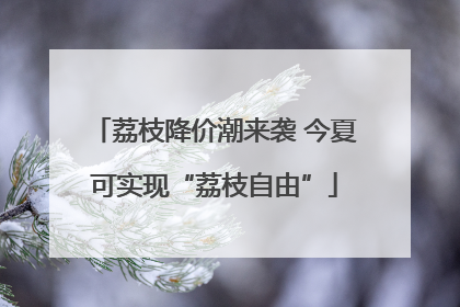 荔枝降价潮来袭 今夏可实现“荔枝自由”
