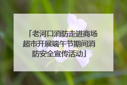 老河口消防走进商场超市开展端午节期间消防安全宣传活动