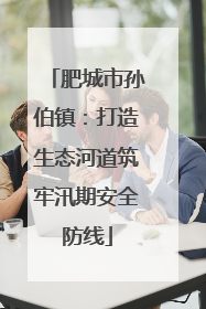肥城市孙伯镇：打造生态河道筑牢汛期安全防线