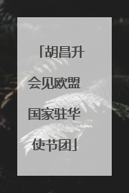 胡昌升会见欧盟国家驻华使节团