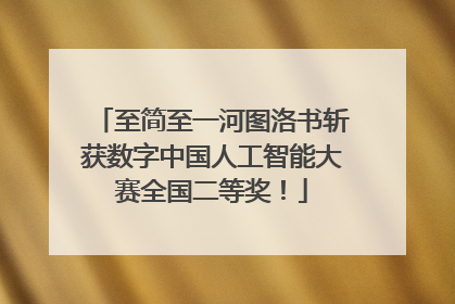 至简至一河图洛书斩获数字中国人工智能大赛全国二等奖！