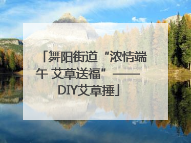 舞阳街道“浓情端午 艾草送福”——DIY艾草捶
