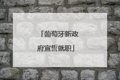 葡萄牙新政府宣誓就职