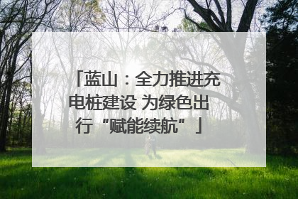 蓝山：全力推进充电桩建设 为绿色出行“赋能续航”