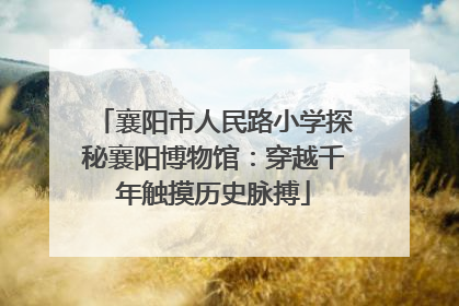 襄阳市人民路小学探秘襄阳博物馆：穿越千年触摸历史脉搏