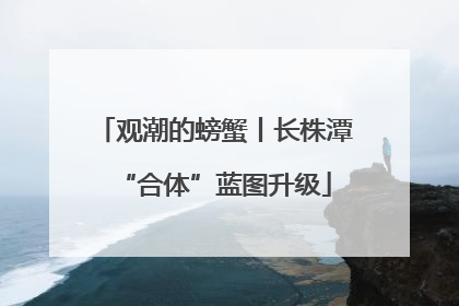 观潮的螃蟹丨长株潭“合体”蓝图升级