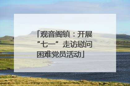 观音阁镇：开展“七一”走访慰问困难党员活动