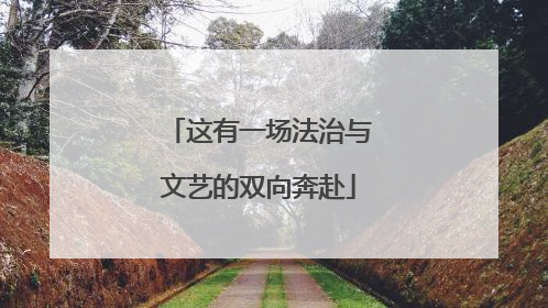 这有一场法治与文艺的双向奔赴