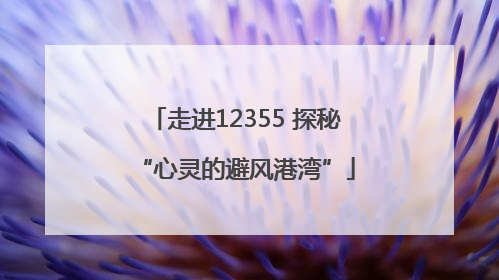 走进12355 探秘“心灵的避风港湾”