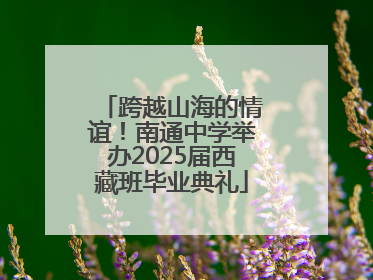 跨越山海的情谊！南通中学举办2025届西藏班毕业典礼