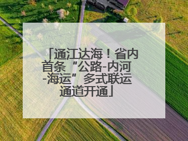 通江达海！省内首条“公路-内河-海运”多式联运通道开通