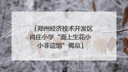 郑州经济技术开发区肖庄小学“面上生花小小非遗馆”揭幕