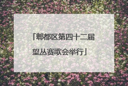 郫都区第四十二届望丛赛歌会举行